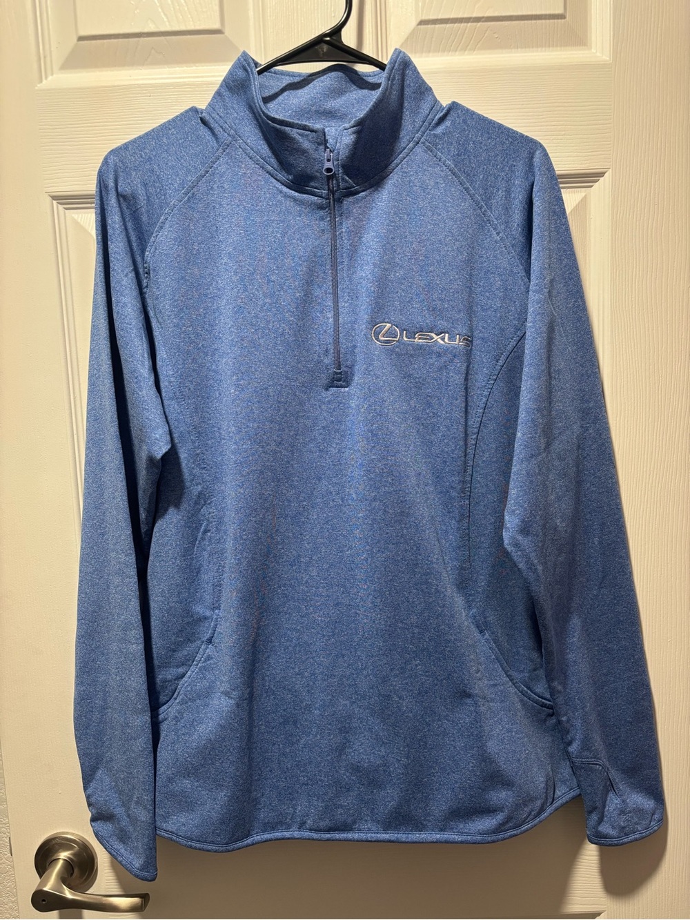 Sport-Tek Lexus logo Blue Quarterzip Pullover